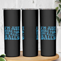Funny Hanukkah Skinny Tumbler Im Just Here For The Matzo Balls Jewish Gift - Wonder Print Shop
