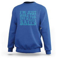 Funny Hanukkah Sweatshirt Im Just Here For The Matzo Balls Jewish Gift - Wonder Print Shop