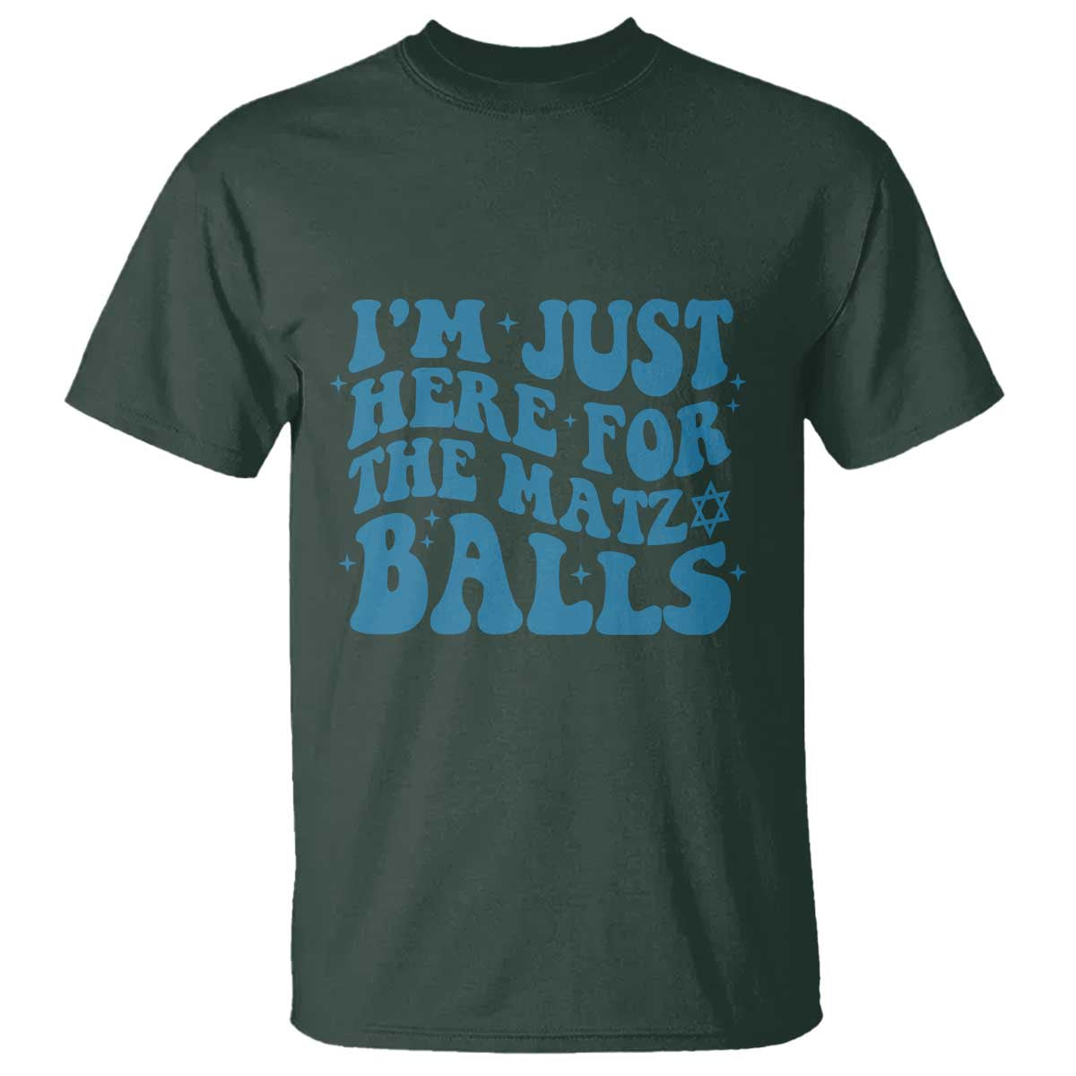 Funny Hanukkah T Shirt Im Just Here For The Matzo Balls Jewish Gift - Wonder Print Shop