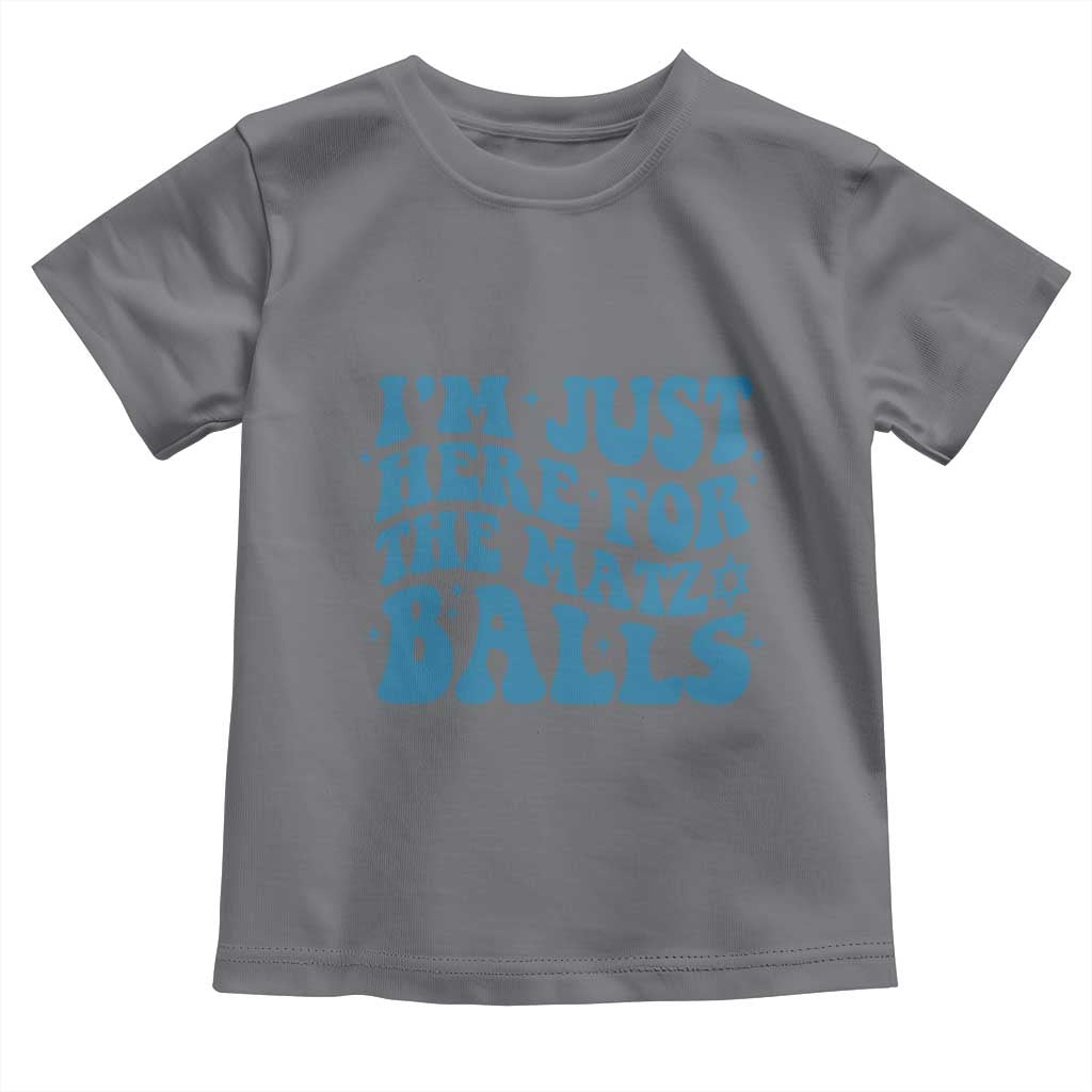 Funny Hanukkah Toddler T Shirt Im Just Here For The Matzo Balls Jewish Gift - Wonder Print Shop