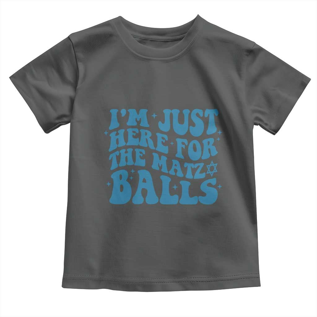 Funny Hanukkah Toddler T Shirt Im Just Here For The Matzo Balls Jewish Gift - Wonder Print Shop