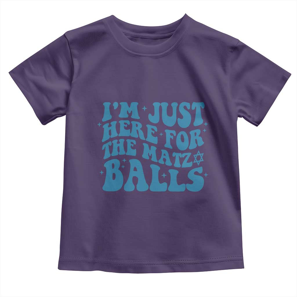 Funny Hanukkah Toddler T Shirt Im Just Here For The Matzo Balls Jewish Gift - Wonder Print Shop