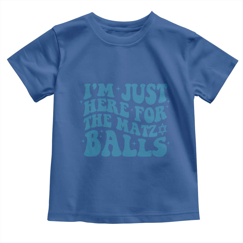 Funny Hanukkah Toddler T Shirt Im Just Here For The Matzo Balls Jewish Gift - Wonder Print Shop