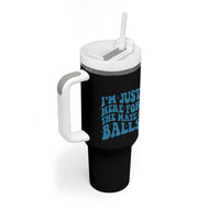 Funny Hanukkah Tumbler With Handle Im Just Here For The Matzo Balls Jewish Gift - Wonder Print Shop