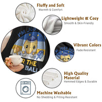 Im Just Here For The Matzo Balls Throw Blanket Funny Jewish Holiday Gift - Wonder Print Shop