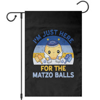 Im Just Here For The Matzo Balls Garden Flag Funny Jewish Holiday Gift - Wonder Print Shop