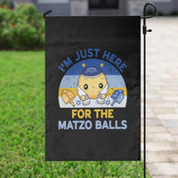 Im Just Here For The Matzo Balls Garden Flag Funny Jewish Holiday Gift - Wonder Print Shop