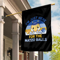 Im Just Here For The Matzo Balls Garden Flag Funny Jewish Holiday Gift - Wonder Print Shop