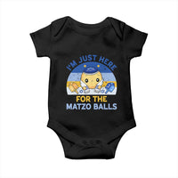 Im Just Here For The Matzo Balls Baby Onesie Funny Jewish Holiday Gift - Wonder Print Shop