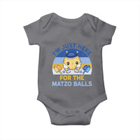 Im Just Here For The Matzo Balls Baby Onesie Funny Jewish Holiday Gift - Wonder Print Shop