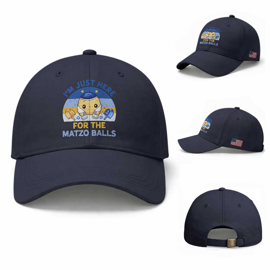Im Just Here For The Matzo Balls Baseball Cap Funny Jewish Holiday Gift