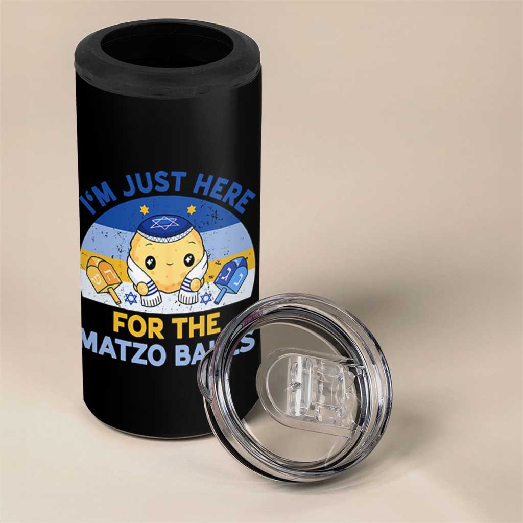 Im Just Here For The Matzo Balls 4 in 1 Can Cooler Tumbler Funny Jewish Holiday Gift - Wonder Print Shop