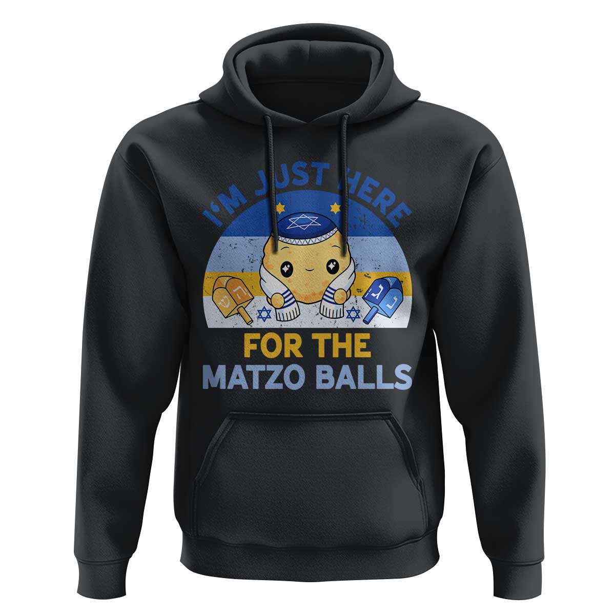 Im Just Here For The Matzo Balls Hoodie Funny Jewish Holiday Gift - Wonder Print Shop