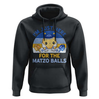 Im Just Here For The Matzo Balls Hoodie Funny Jewish Holiday Gift - Wonder Print Shop