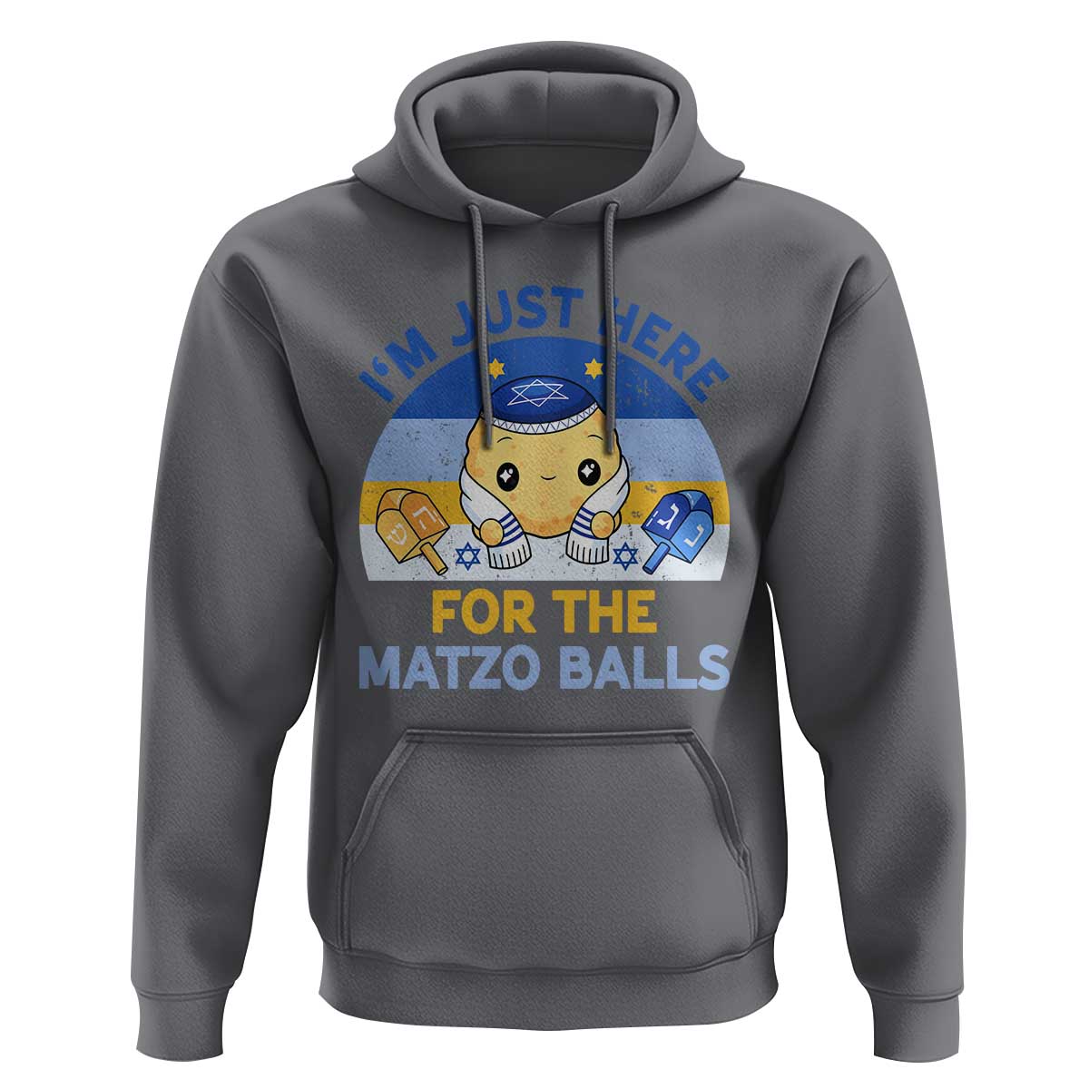 Im Just Here For The Matzo Balls Hoodie Funny Jewish Holiday Gift - Wonder Print Shop