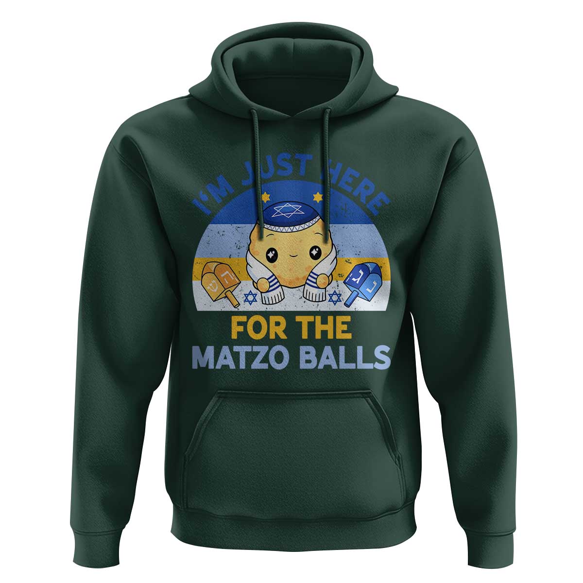 Im Just Here For The Matzo Balls Hoodie Funny Jewish Holiday Gift - Wonder Print Shop