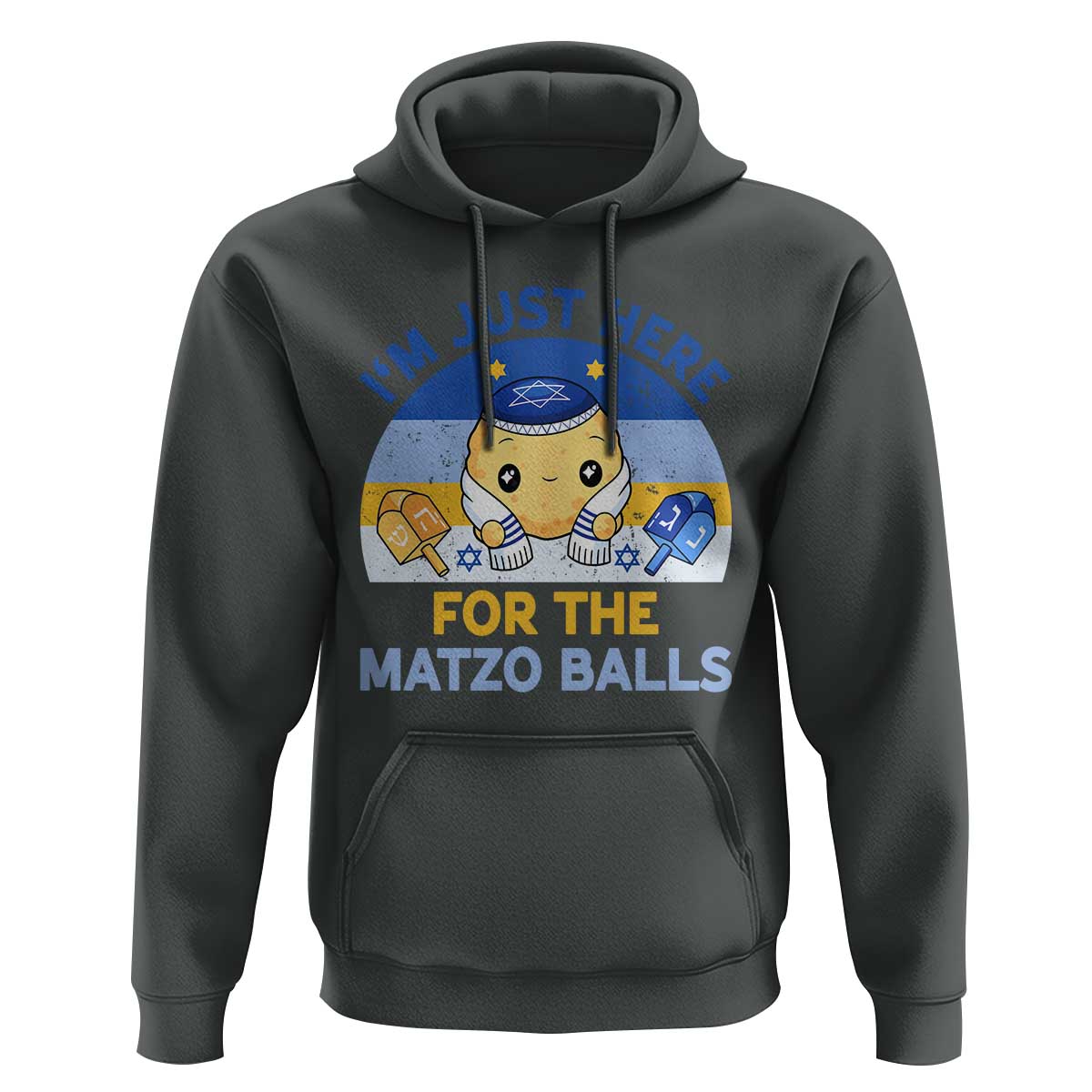Im Just Here For The Matzo Balls Hoodie Funny Jewish Holiday Gift - Wonder Print Shop