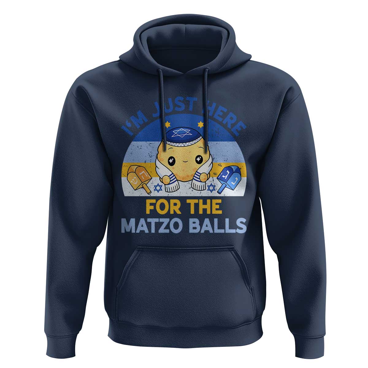 Im Just Here For The Matzo Balls Hoodie Funny Jewish Holiday Gift - Wonder Print Shop