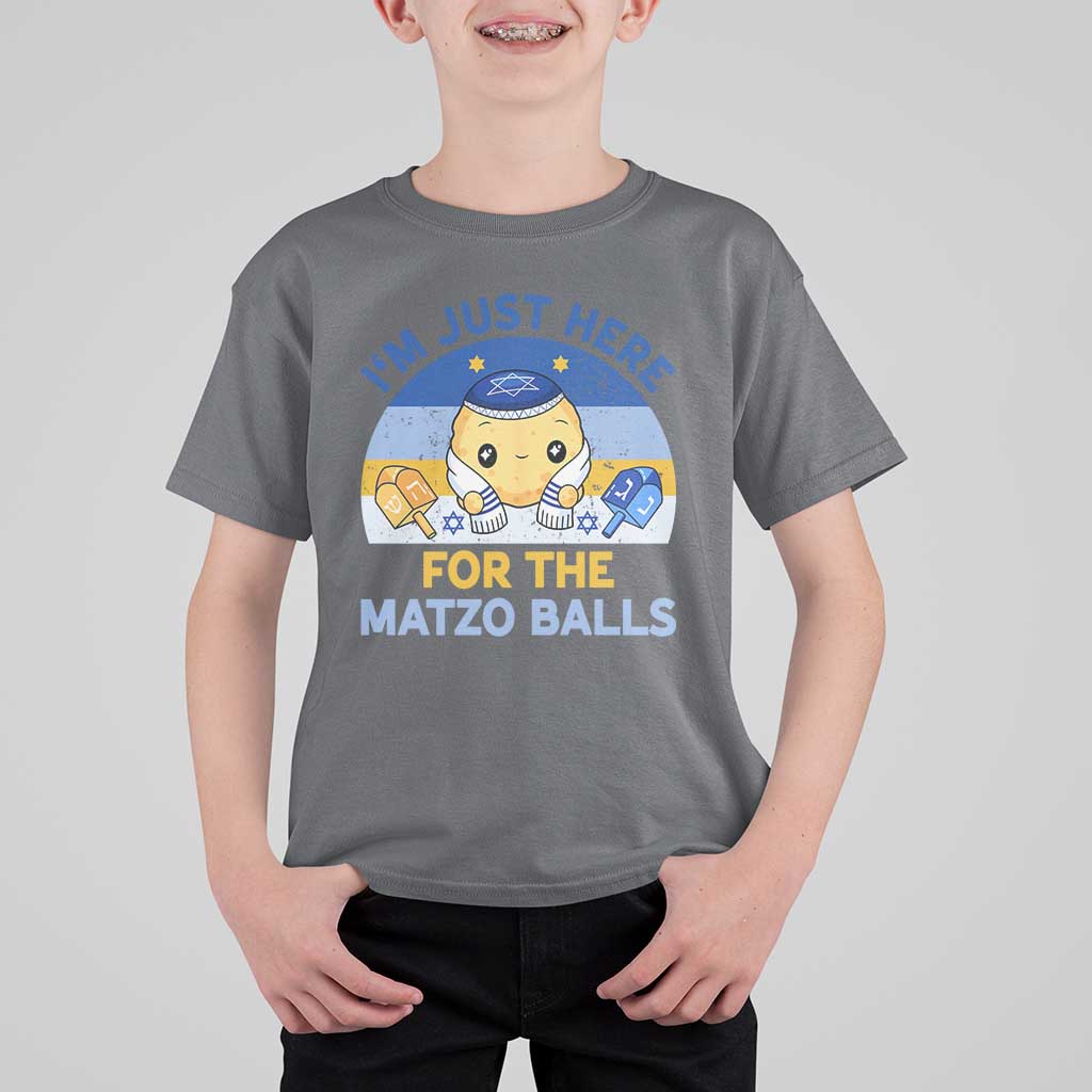 Im Just Here For The Matzo Balls T Shirt For Kid Funny Jewish Holiday Gift - Wonder Print Shop