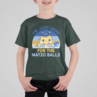 Im Just Here For The Matzo Balls T Shirt For Kid Funny Jewish Holiday Gift - Wonder Print Shop