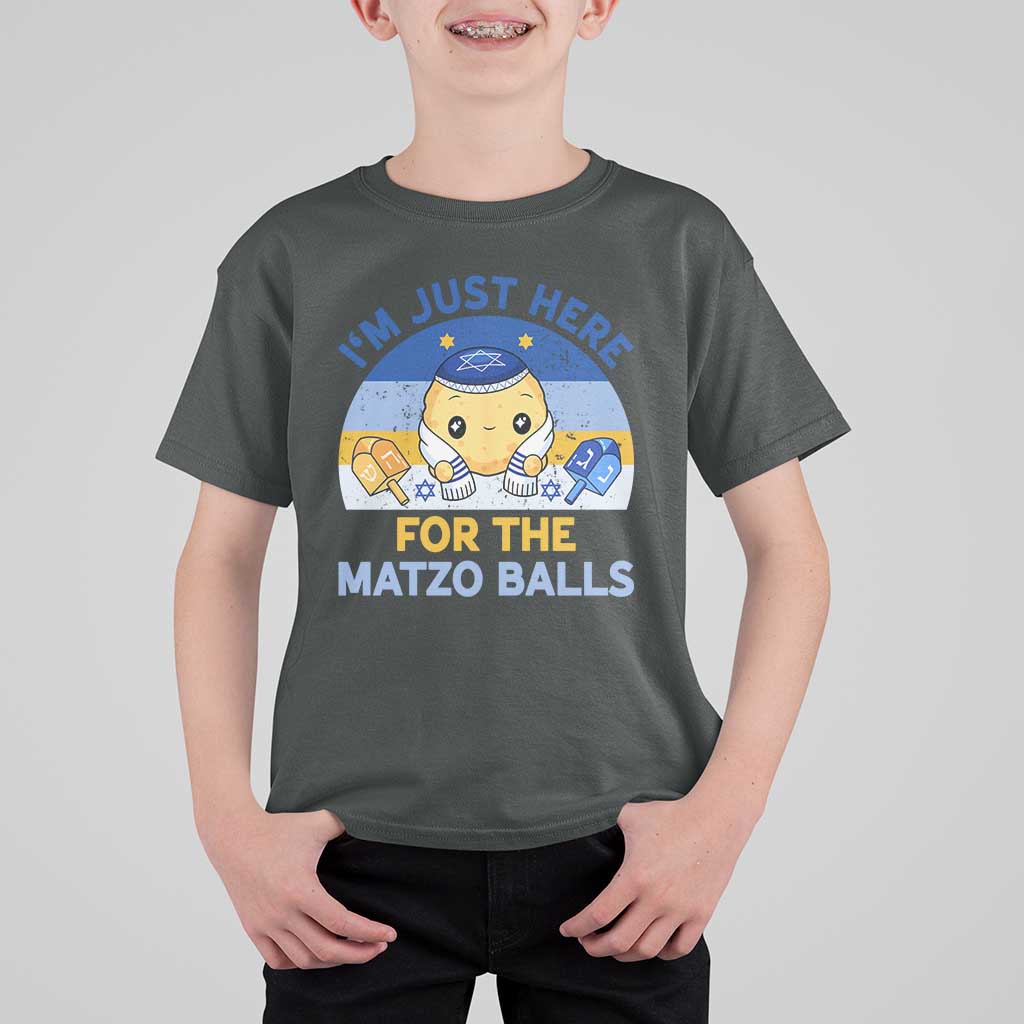 Im Just Here For The Matzo Balls T Shirt For Kid Funny Jewish Holiday Gift - Wonder Print Shop