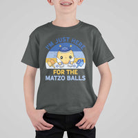 Im Just Here For The Matzo Balls T Shirt For Kid Funny Jewish Holiday Gift - Wonder Print Shop
