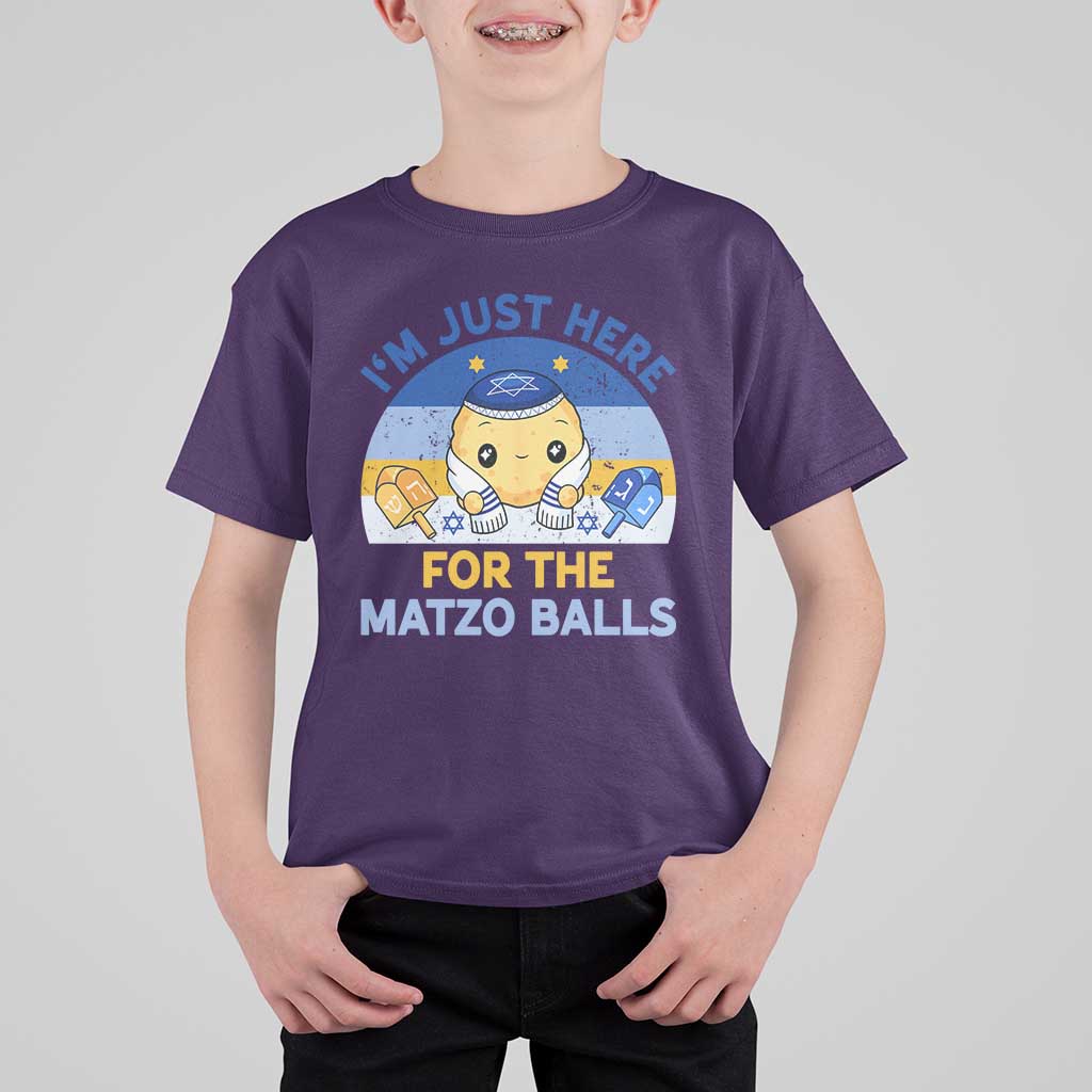 Im Just Here For The Matzo Balls T Shirt For Kid Funny Jewish Holiday Gift - Wonder Print Shop