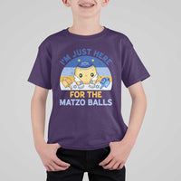Im Just Here For The Matzo Balls T Shirt For Kid Funny Jewish Holiday Gift - Wonder Print Shop