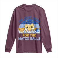 Im Just Here For The Matzo Balls Long Sleeve Shirt Funny Jewish Holiday Gift - Wonder Print Shop