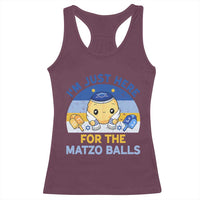 Im Just Here For The Matzo Balls Racerback Tank Top Funny Jewish Holiday Gift - Wonder Print Shop