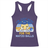 Im Just Here For The Matzo Balls Racerback Tank Top Funny Jewish Holiday Gift - Wonder Print Shop