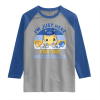 Im Just Here For The Matzo Balls Raglan Shirt Funny Jewish Holiday Gift - Wonder Print Shop