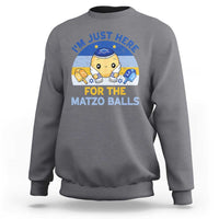 Im Just Here For The Matzo Balls Sweatshirt Funny Jewish Holiday Gift - Wonder Print Shop