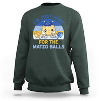 Im Just Here For The Matzo Balls Sweatshirt Funny Jewish Holiday Gift - Wonder Print Shop