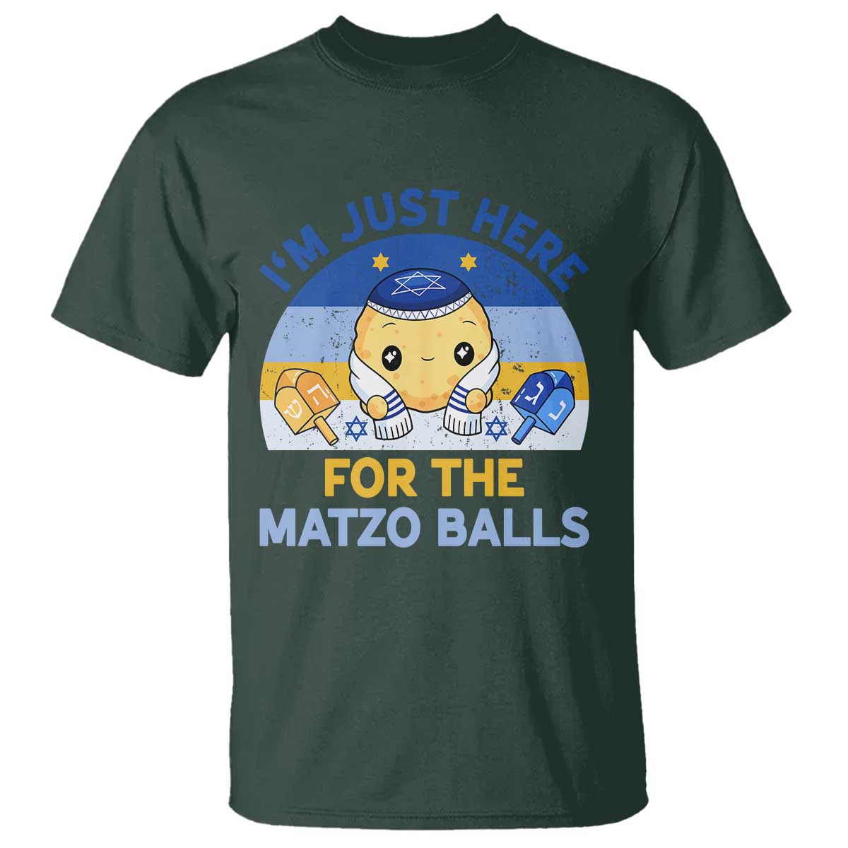 Im Just Here For The Matzo Balls T Shirt Funny Jewish Holiday Gift - Wonder Print Shop