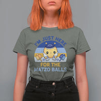 Im Just Here For The Matzo Balls T Shirt For Women Funny Jewish Holiday Gift - Wonder Print Shop