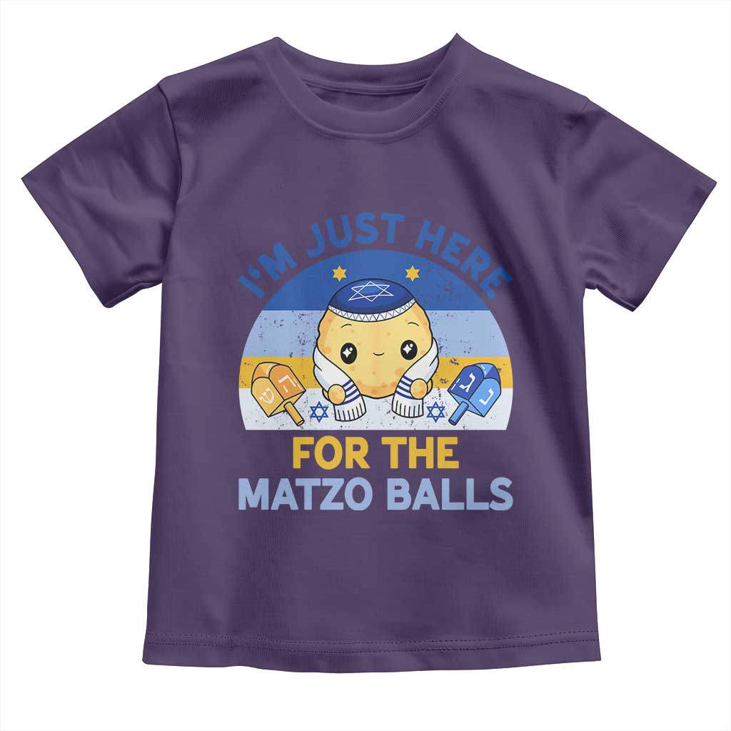 Im Just Here For The Matzo Balls Toddler T Shirt Funny Jewish Holiday Gift - Wonder Print Shop