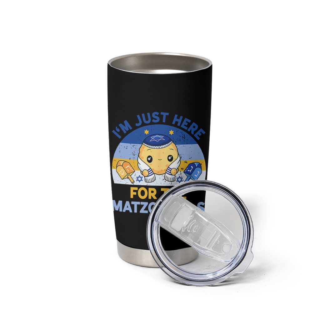 Im Just Here For The Matzo Balls Tumbler Cup Funny Jewish Holiday Gift - Wonder Print Shop