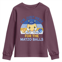 Im Just Here For The Matzo Balls Youth Sweatshirt Funny Jewish Holiday Gift - Wonder Print Shop