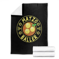 Funny Hanukkah Food Lover Gift Throw Blanket Matzo Baller - Wonder Print Shop