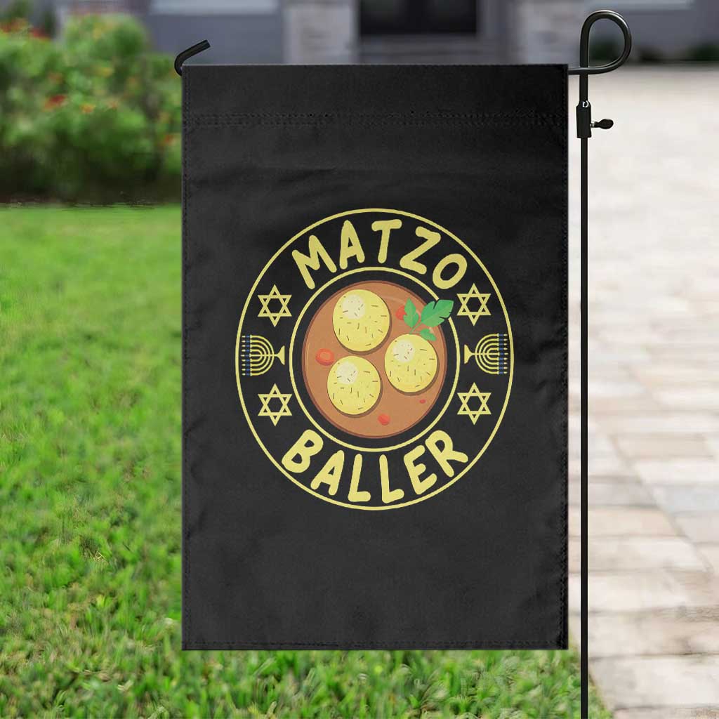 Funny Hanukkah Food Lover Gift Garden Flag Matzo Baller - Wonder Print Shop