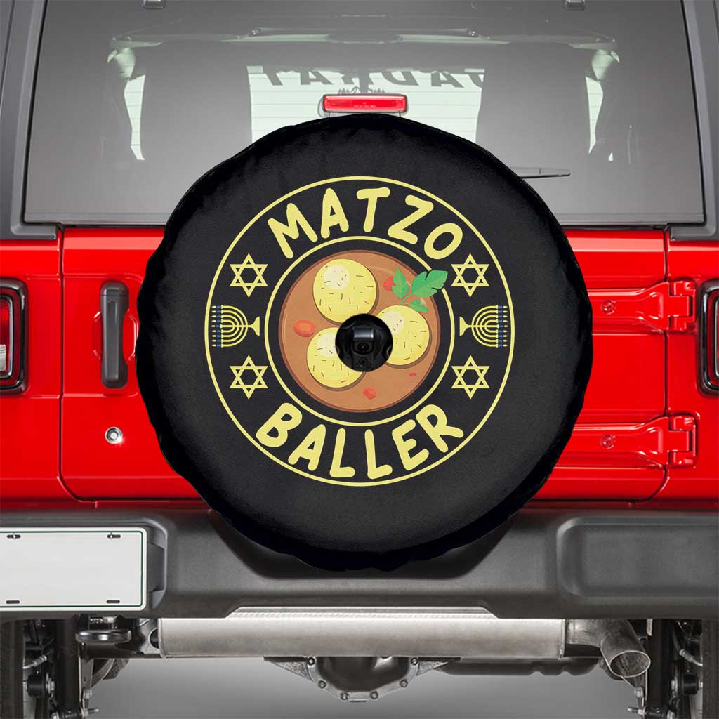 Funny Hanukkah Food Lover Gift Spare Tire Cover Matzo Baller - Wonder Print Shop