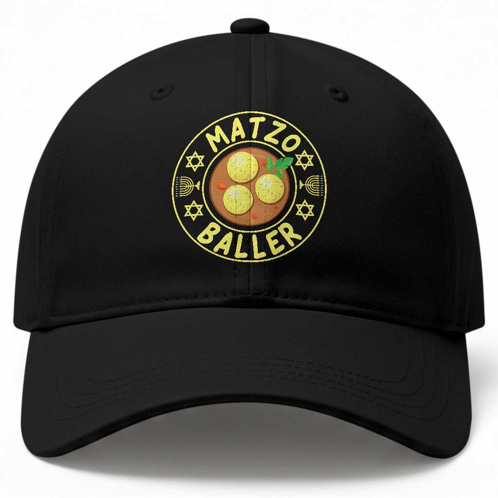 Funny Hanukkah Food Lover Gift Baseball Cap Matzo Baller