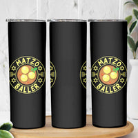 Funny Hanukkah Food Lover Gift Skinny Tumbler Matzo Baller - Wonder Print Shop