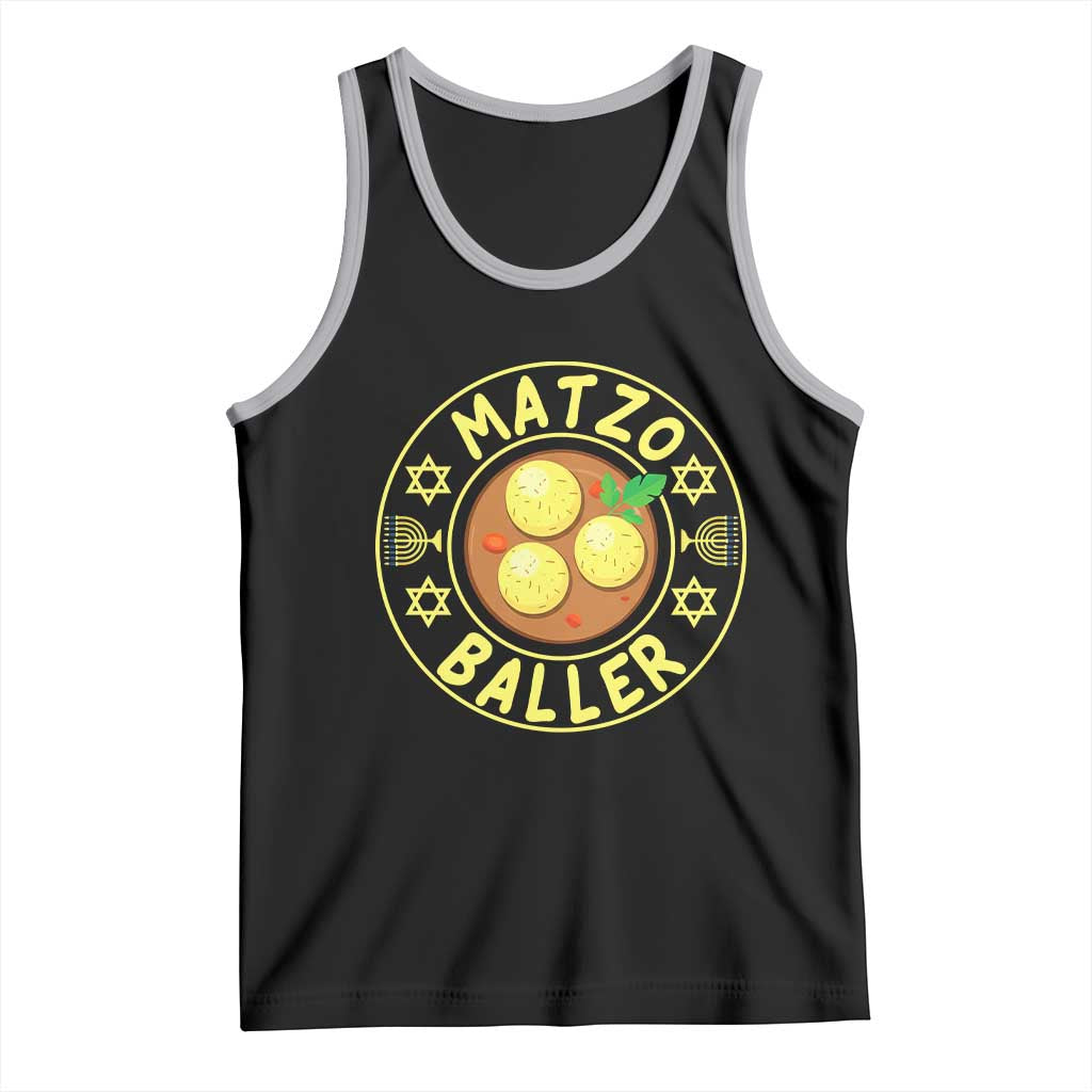 Funny Hanukkah Food Lover Gift Tank Top Matzo Baller - Wonder Print Shop