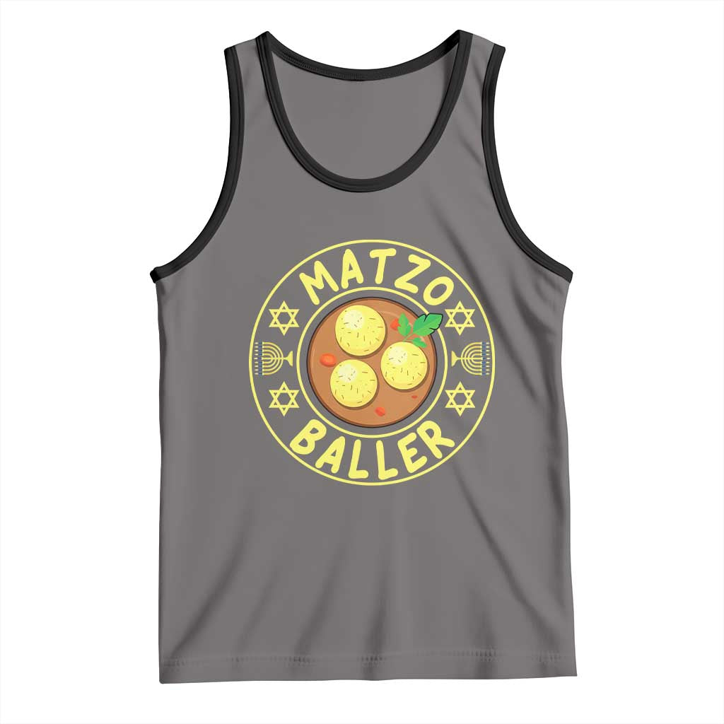 Funny Hanukkah Food Lover Gift Tank Top Matzo Baller - Wonder Print Shop