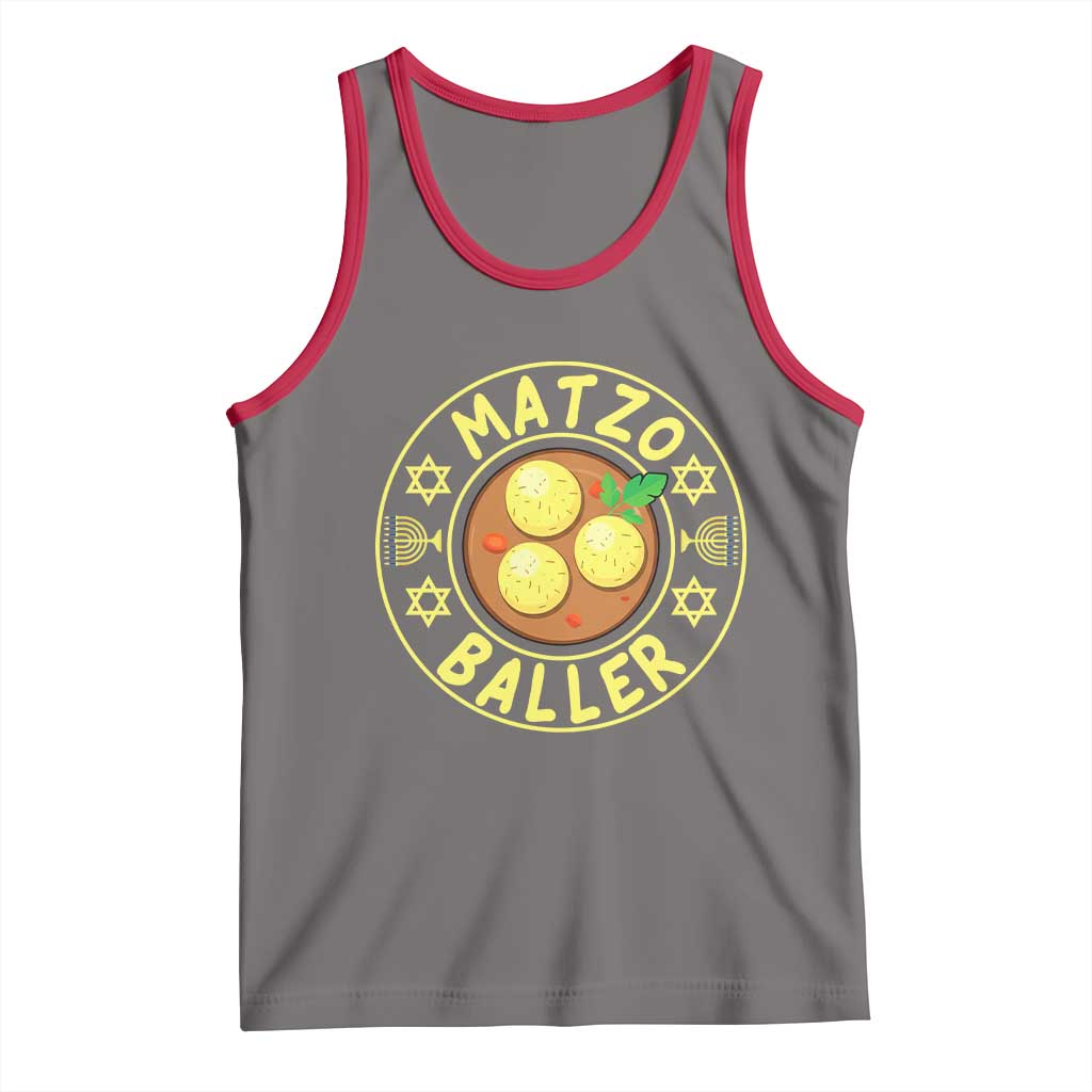 Funny Hanukkah Food Lover Gift Tank Top Matzo Baller - Wonder Print Shop