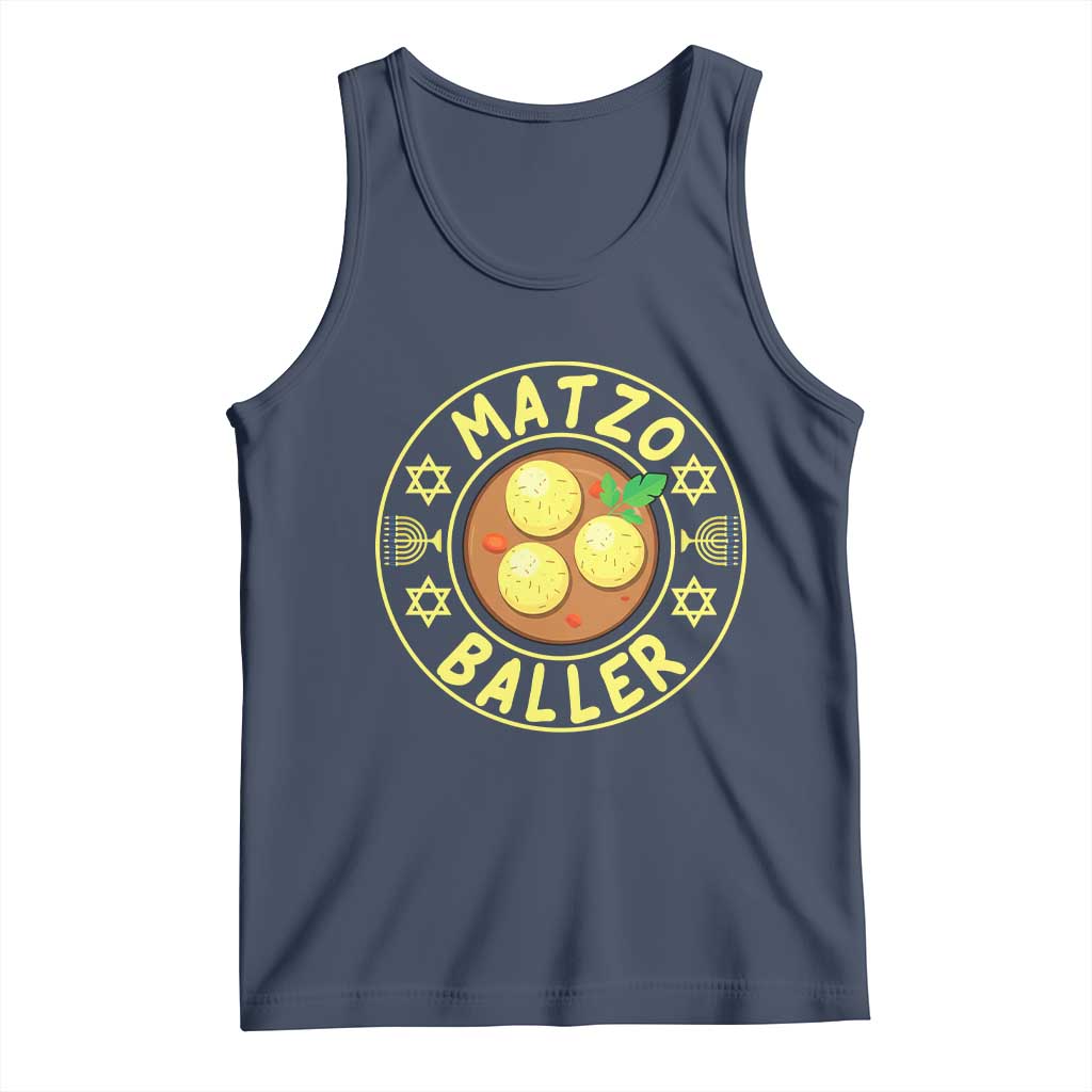 Funny Hanukkah Food Lover Gift Tank Top Matzo Baller - Wonder Print Shop