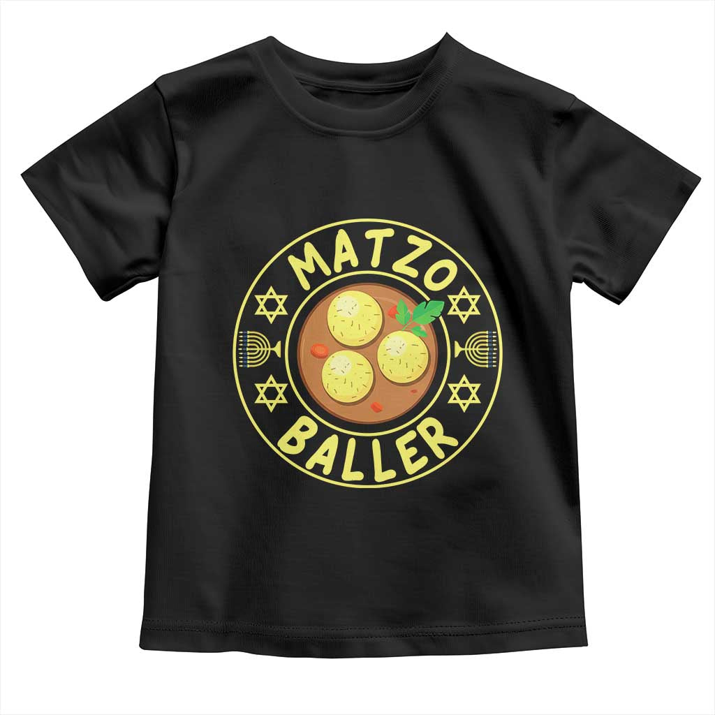 Funny Hanukkah Food Lover Gift Toddler T Shirt Matzo Baller - Wonder Print Shop