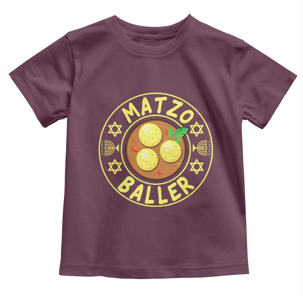 Funny Hanukkah Food Lover Gift Toddler T Shirt Matzo Baller - Wonder Print Shop